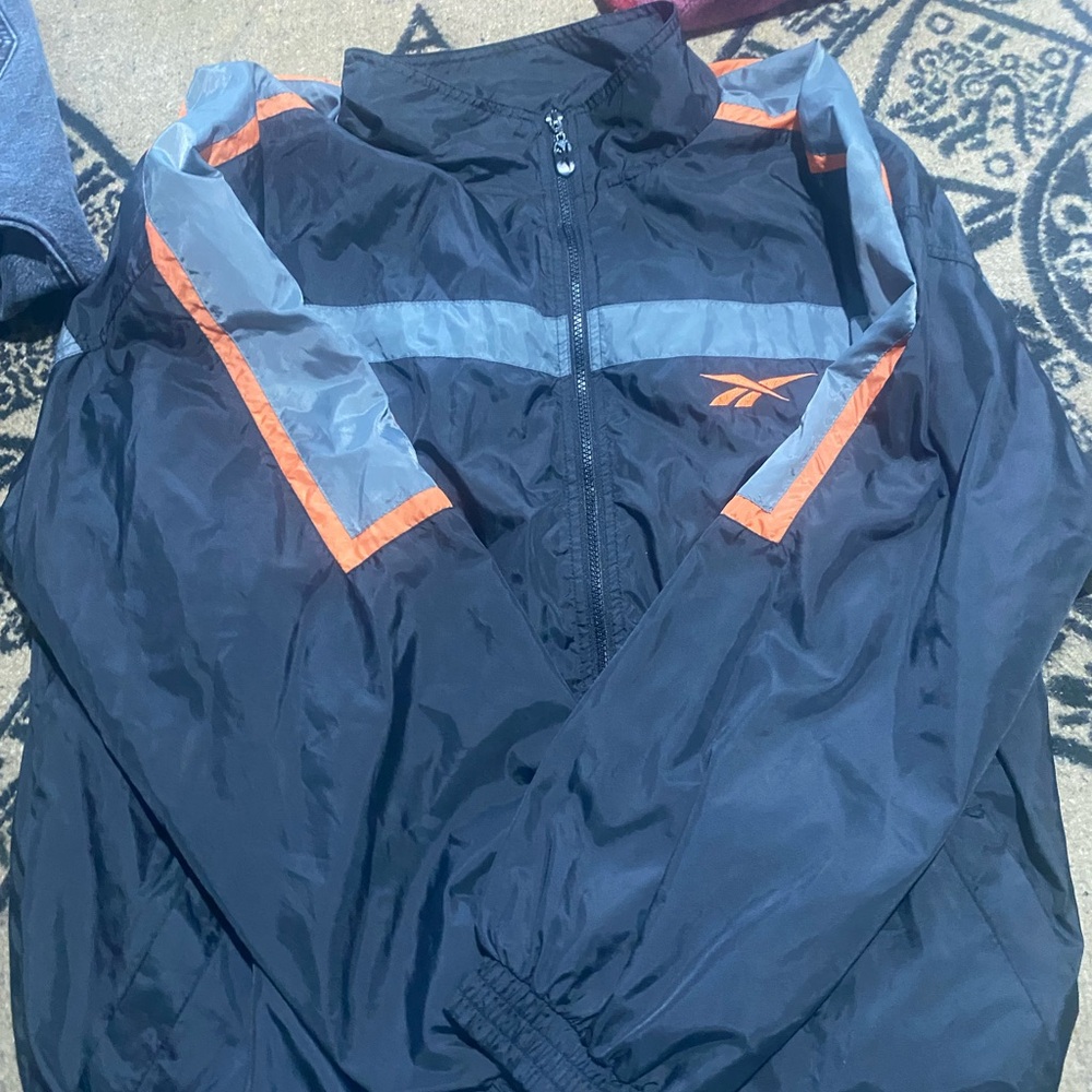 Vintage Nylon 90s Reebok Full Zip Classic Mens Windbreaker Light Jacket XL Men